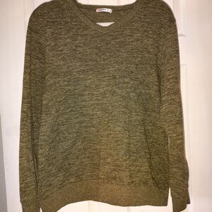 Men's Olive V-Neck Sweater